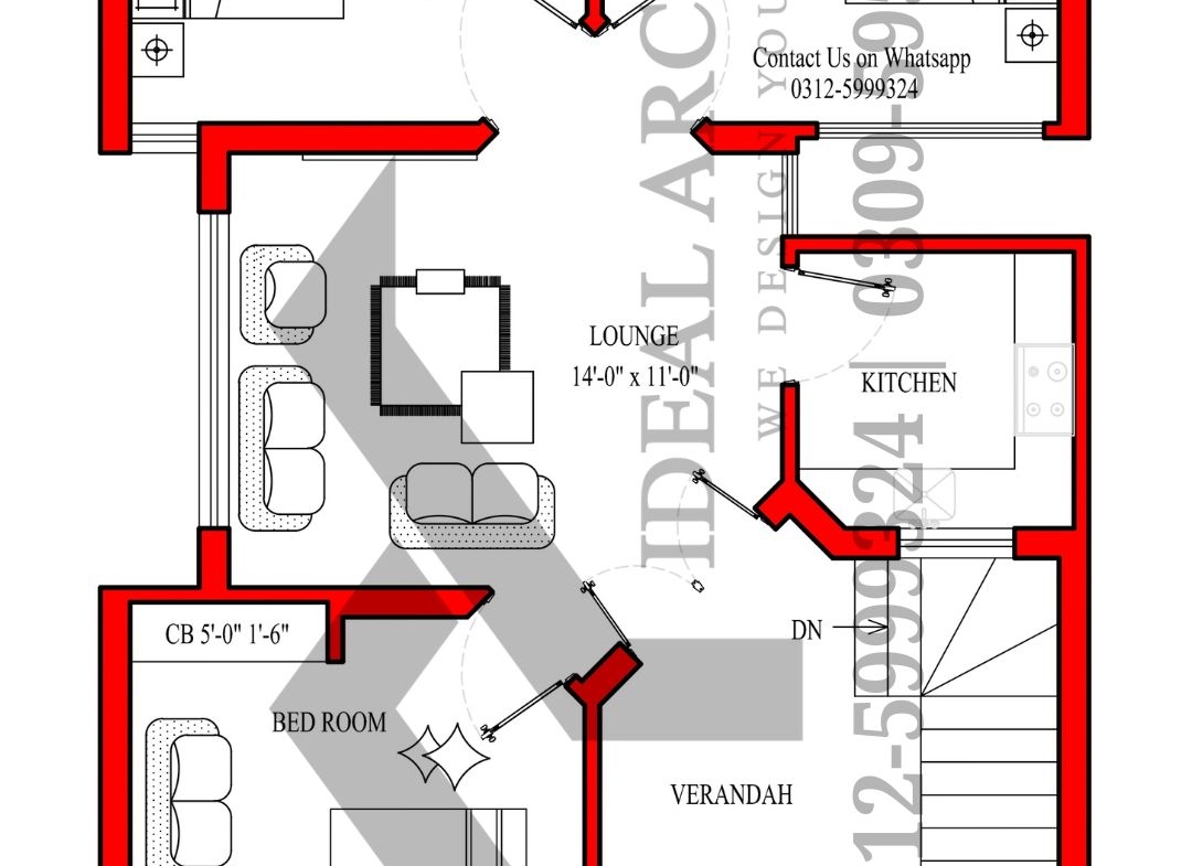 5 Marla House Plan | 25x45 House Design