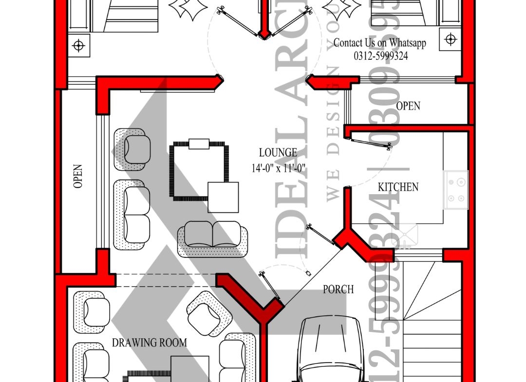 5 Marla House Plan | 25x45 House Design